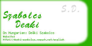 szabolcs deaki business card