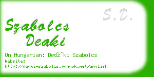 szabolcs deaki business card